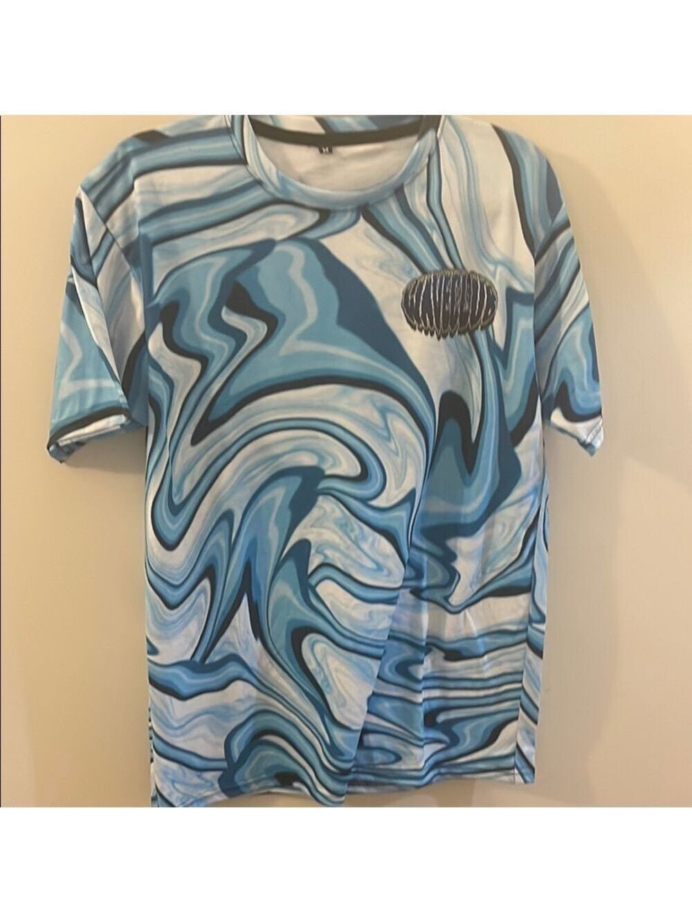 Wave Graphic Blue Swirl Men's Tee